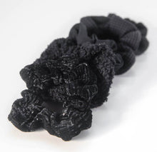 Load image into Gallery viewer, Textured Black Scrunchies 5 pack

