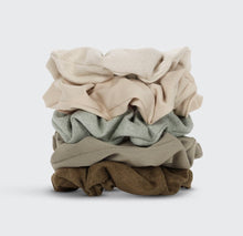 Load image into Gallery viewer, Over-size Crepe Scrunchie 5 Pack Moss
