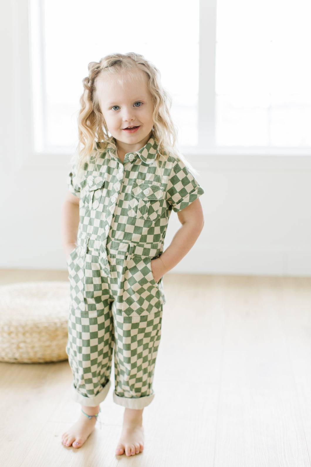 SALE! Kids Checkered Utility Jumpsuit
