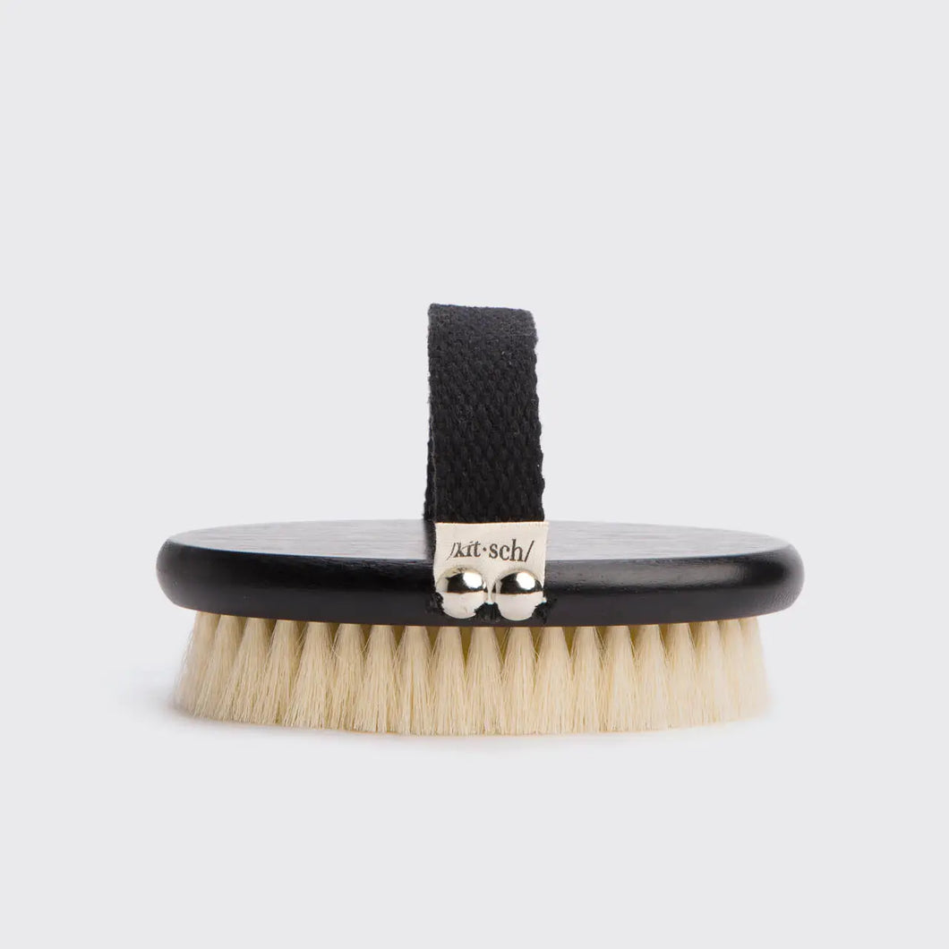 Body Dry Brush with leather handle