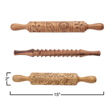 Load image into Gallery viewer, Hand Carved Wood Rolling Pin
